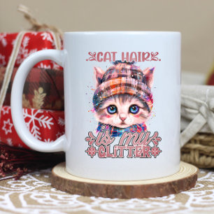 Taza De Café Acogedor gatito gorra con destellos