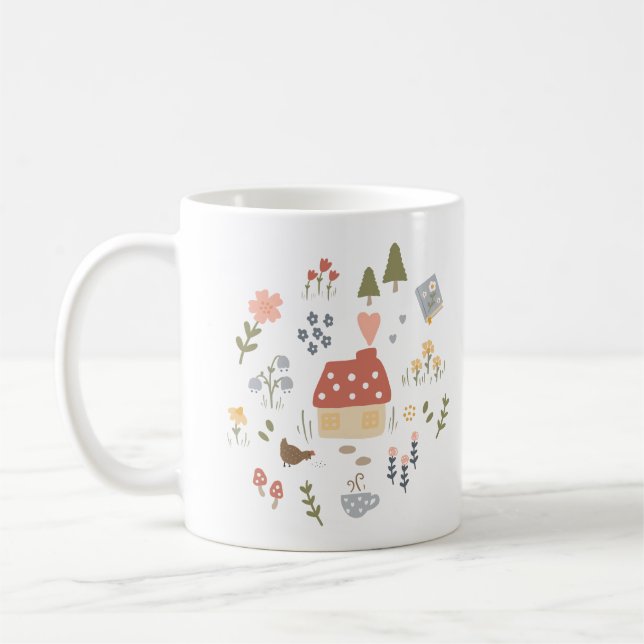 Taza De Café Acogedor hogar Hygge Country Kitchen Chicken Lover (Izquierda)