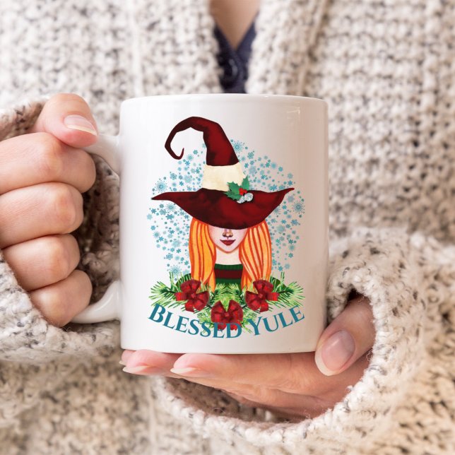 Taza De Café Acogedora fiesta de invierno de solsticio bruja be (Subido por el creador)