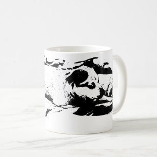 Taza De Café Acogedora vigilancia territorial en la cama de inv