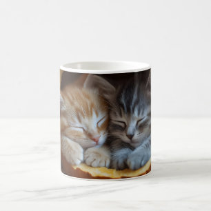 Taza De Café Acogedores gatitos acurrucarse en una calabaza