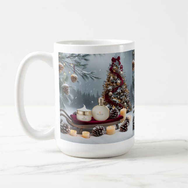 Taza De Café Acogedores Navidades: Caliente con alegría festiva (Izquierda)