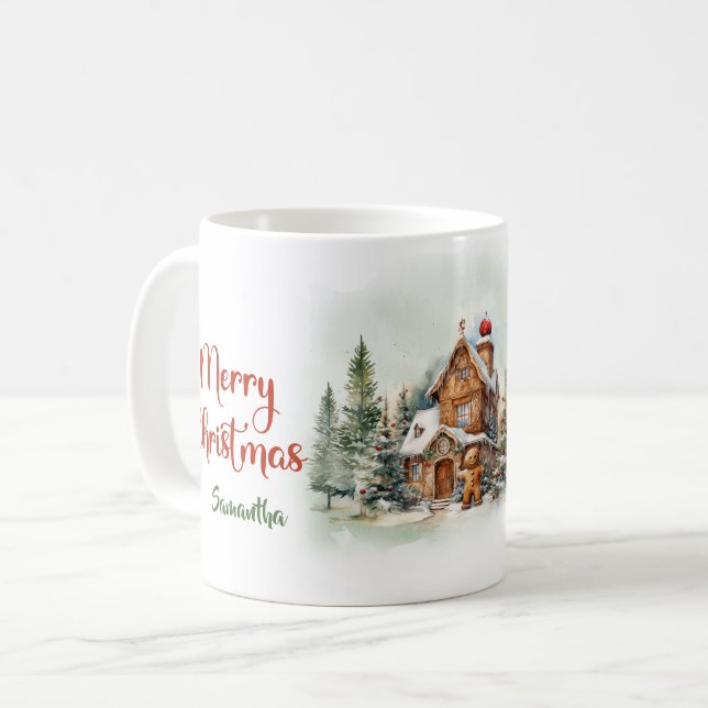 Taza De Café Acogedores Navidades de invierno con gnomo (Anverso izquierdo)