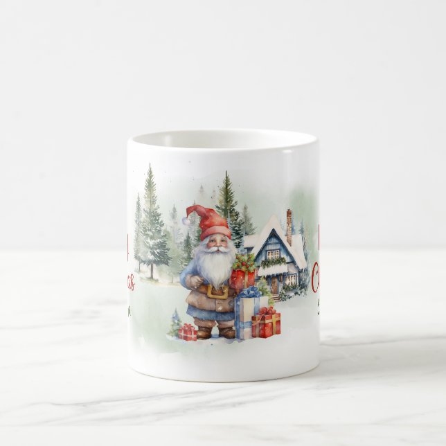Taza De Café Acogedores Navidades de invierno con gnomo (Centro)