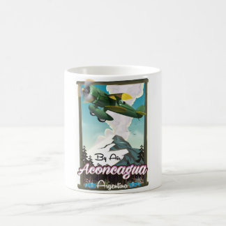 Taza De Café Aconcagua-Argentina poster de vuelo vintage impres