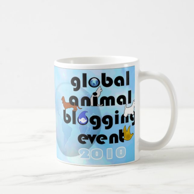 Taza De Café Acontecimiento Blogging animal global 2010 (Derecha)