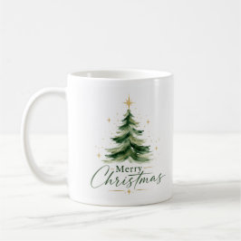Taza De Café Acrílico Árbol de Navidad Elegante Feliz Navidad