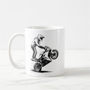 Taza De Café Acrobacias en Moto Deportiva