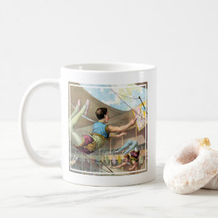 Taza De Café Acróbatas Masculinos Actuando En Un Circo