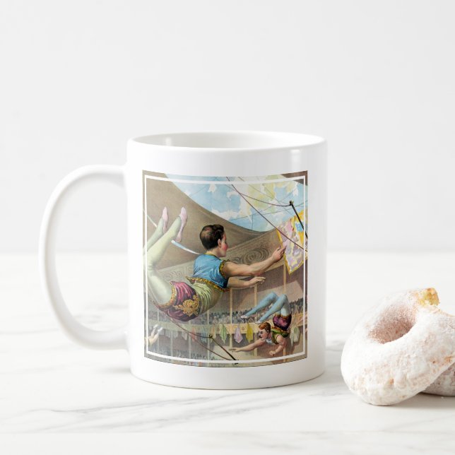 Taza De Café Acróbatas Masculinos Actuando En Un Circo (Con donut)