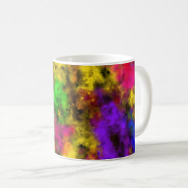 Taza De Café Acrylic Neon Colors Paint Splatter Splash Abstract