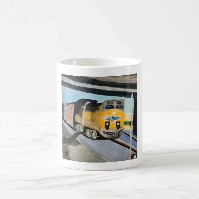 Taza De Café Acrylic Train Art Print | Scenic Indio CA Desert  (Centro)