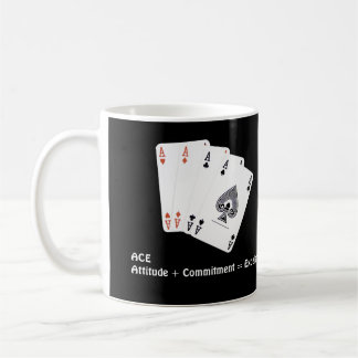 Taza De Café Actitud ACE + Compromiso = Excelencia