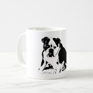 Taza De Café Actitud de compresión, B&W negrita