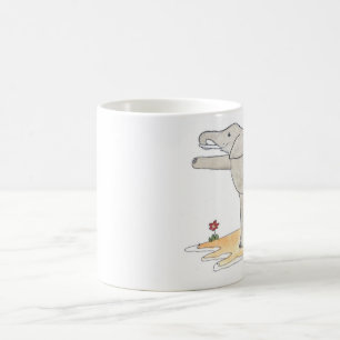 Taza De Café Actitud de la yoga del bailarín del elefante
