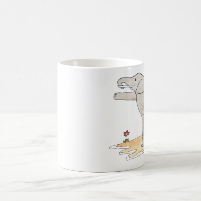 Taza De Café Actitud de la yoga del bailarín del elefante (Centro)
