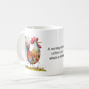Taza De Café Actitud del café caprichoso arte popular gallo div