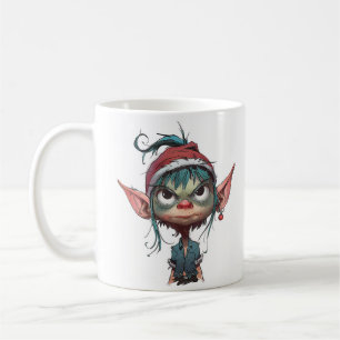 Taza De Café Actitud del elfo de los Navidades Grumpy