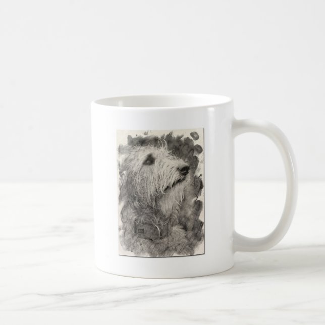 Taza De Café Actitud perfecta del Wolfhound irlandés (Derecha)