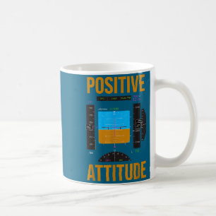 Taza De Café Actitud positiva divertido piloto instrumento de a