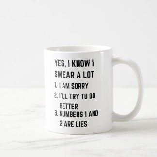 Taza De Café Actitud Sarcástica Mug, Divertido juramento