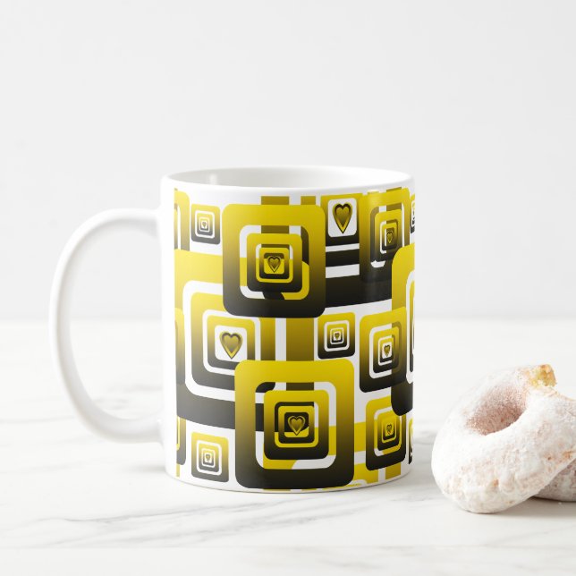 Taza De Café Activate My Heart Pattern (Con donut)