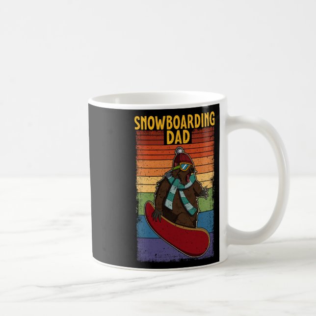 Taza De Café Actividad competitiva del Snowboard Skip Snowboard (Derecha)