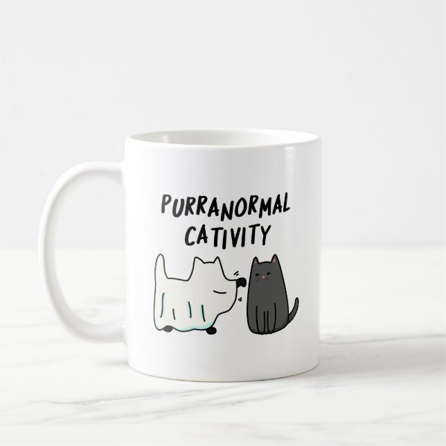 Taza De Café Actividad Purranormal Divertida Pulla de Halloween (Izquierda)