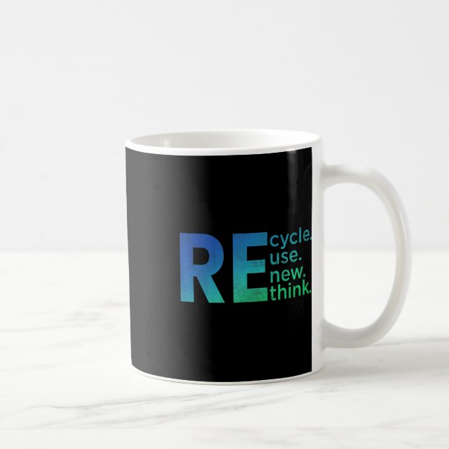 Taza De Café Activismo ambiental infantil - Reciclar la reutili (Derecha)
