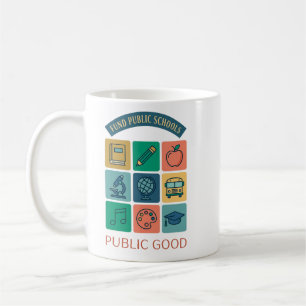 Taza De Café Activista del Bien Público y Escuelas Públicas