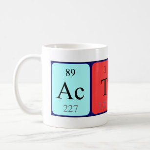 Taza De Café Acton periódica nombre de tabla mug