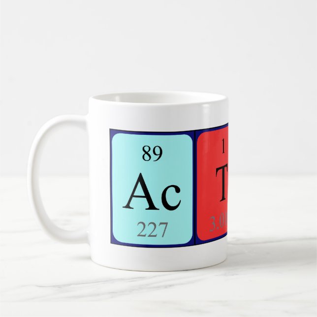 Taza De Café Acton periódica nombre de tabla mug (Izquierda)
