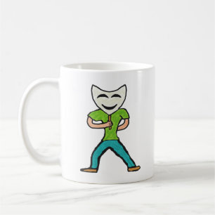 Taza De Café Actor actuando con máscara