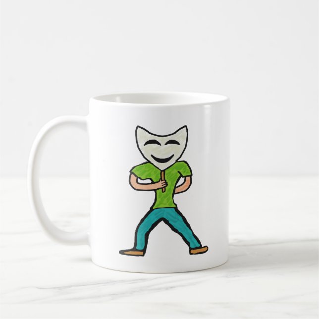 Taza De Café Actor actuando con máscara (Izquierda)