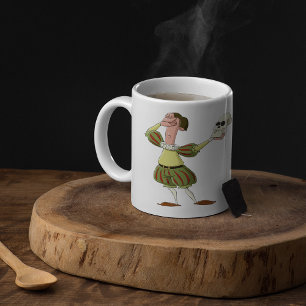 Taza De Café Actor divertido de Hamlet de Shakespeare sostenien