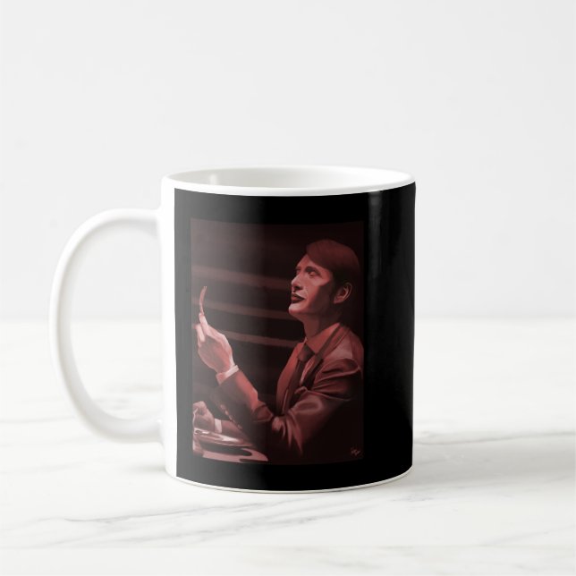Taza De Café Actor Mikkelsen Cute Gift (Izquierda)