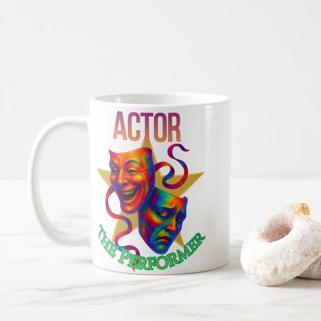 Taza De Café Actor - The Performer Classic Mug (Con donut)