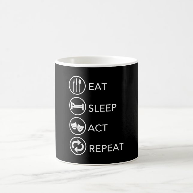 Taza De Café Actores que actúen como regalo de repetición de la (Centro)