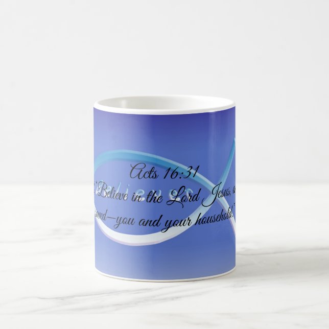 Taza De Café Acts 16:31 Mug (Centro)