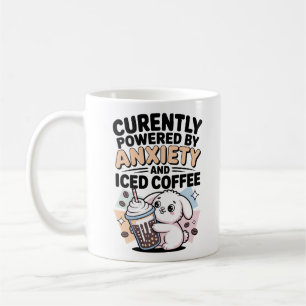 Taza De Café Actualmente Funciona con Ansiedad y Conejo de Café
