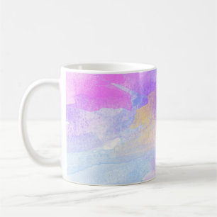 Taza De Café acuarela abstracta de arte de fondo
