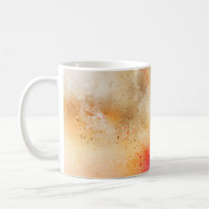 Taza De Café acuarela abstracta de arte de fondo