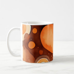 Taza De Café Acuarela abstracta tonos tierra