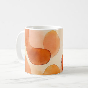 Taza De Café Acuarela abstracta tonos tierra