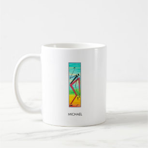 Taza De Café Acuarela, arte africano, bailarina engañosa
