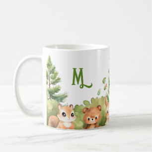 Taza De Café Acuarela botánica para animales de bosque