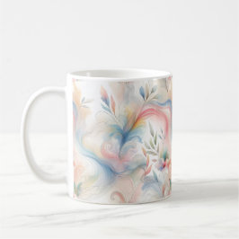 Taza De Café Acuarela Botánica Pastel Elegante