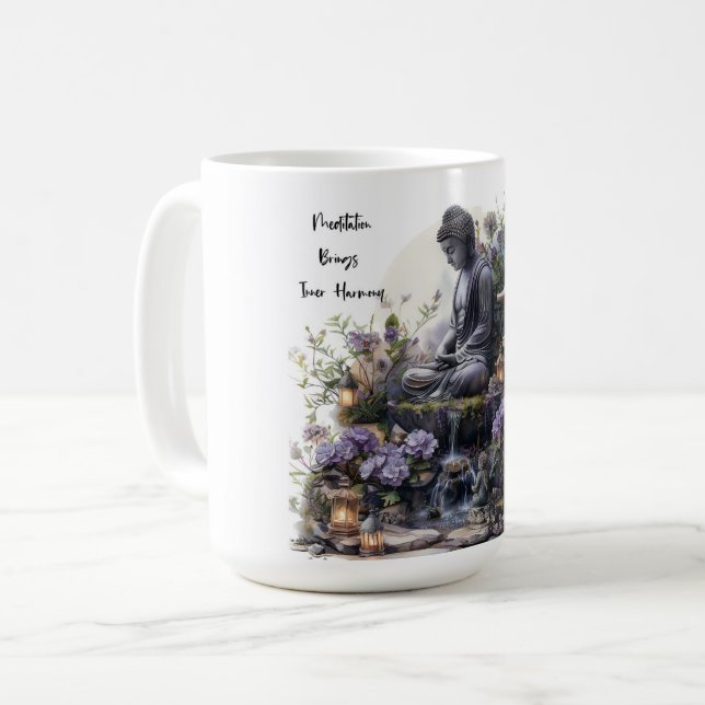 Taza De Café Acuarela Buda Garden Harmony Mug (Anverso izquierdo)