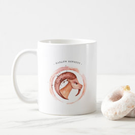 Taza De Café Acuarela Capricornio Astrología Zodiaco | Monogram