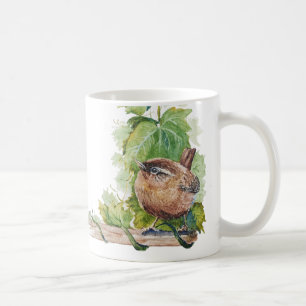 Taza De Café Acuarela Chocha Vid Liños Viñedo